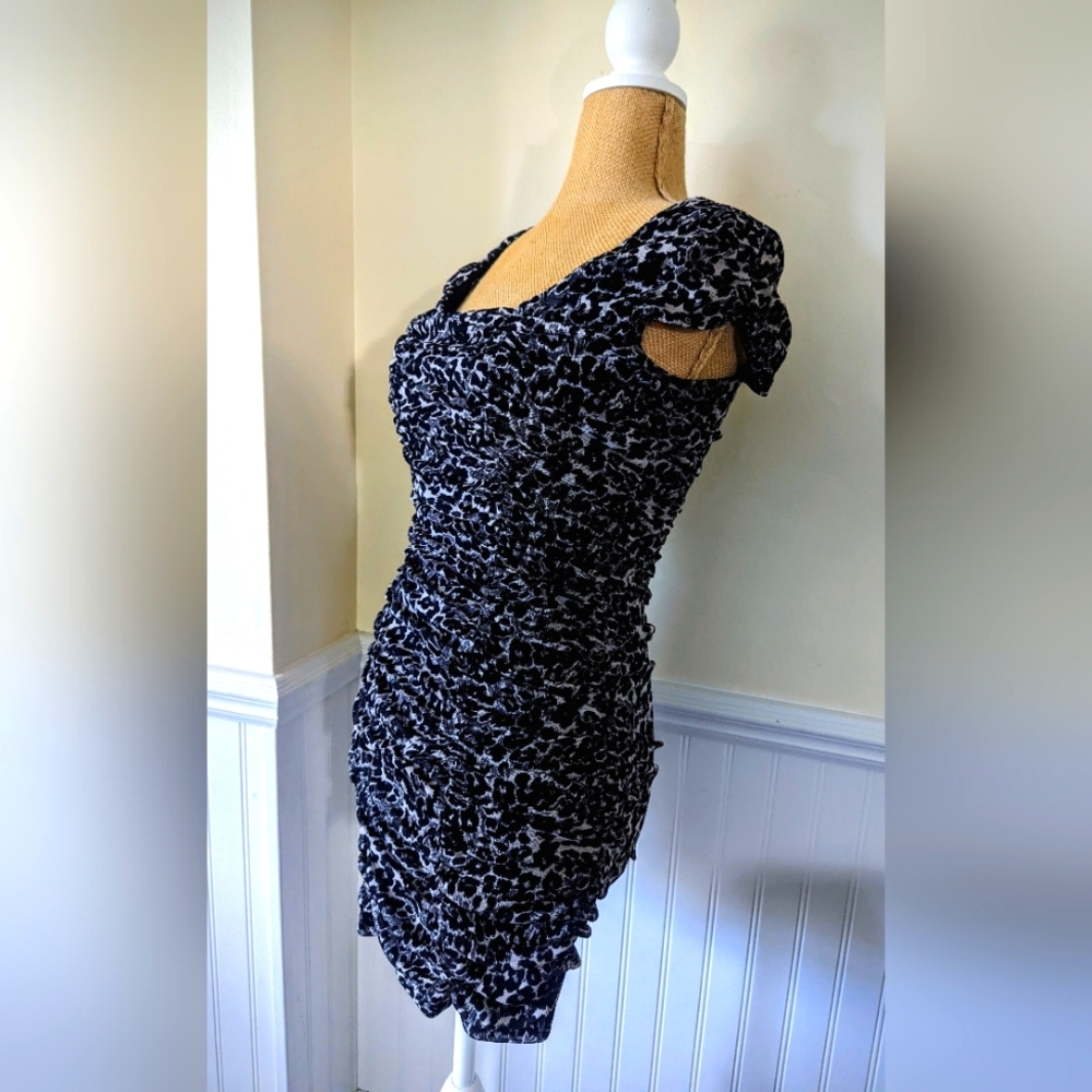 Trixxi Mini Ruched Cheetah Dress Juniors Size 3